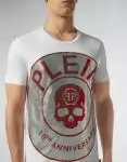 philipp plein t-shirt homme 2019 p19428 20th round skull white